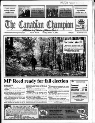 Canadian Champion (Milton, ON), 24 Oct 2000