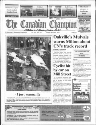 Canadian Champion (Milton, ON), 6 Mar 2001