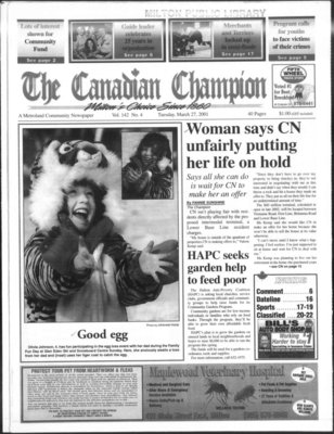 Canadian Champion (Milton, ON), 27 Mar 2001