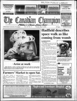 Canadian Champion (Milton, ON), 15 May 2001