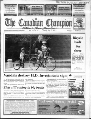 Canadian Champion (Milton, ON), 22 May 2001