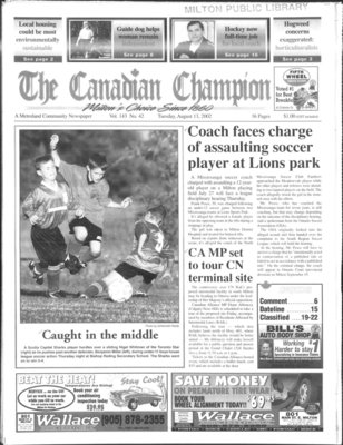 Canadian Champion (Milton, ON), 13 Aug 2002