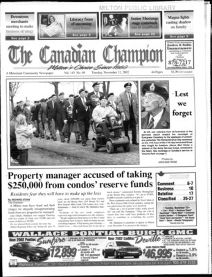 Canadian Champion (Milton, ON), 12 Nov 2002