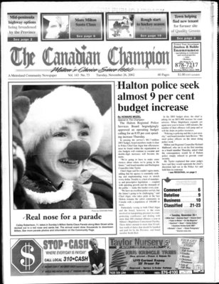 Canadian Champion (Milton, ON), 26 Nov 2002