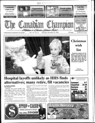 Canadian Champion (Milton, ON), 26 Dec 2002