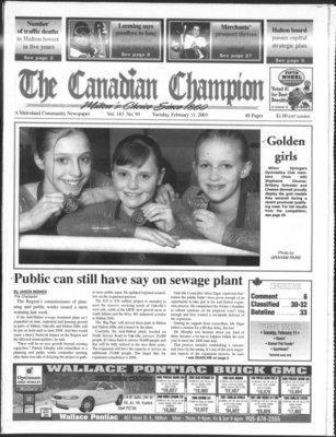 Canadian Champion (Milton, ON), 11 Feb 2003