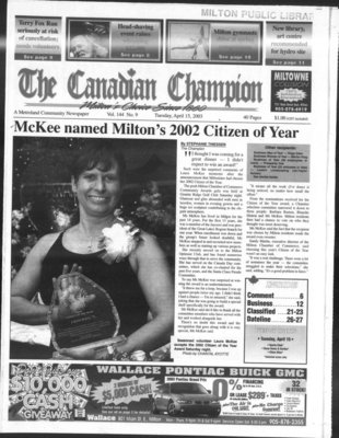 Canadian Champion (Milton, ON), 15 Apr 2003