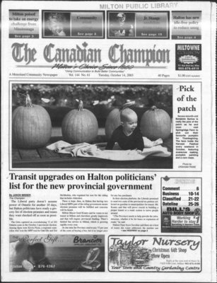 Canadian Champion (Milton, ON), 14 Oct 2003