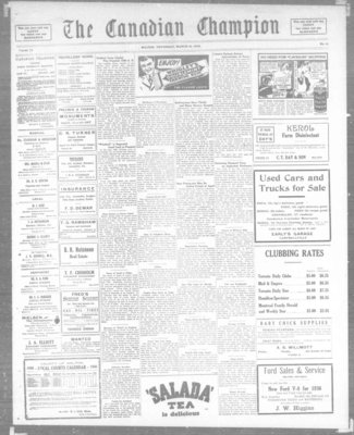 Canadian Champion (Milton, ON), 19 Mar 1936