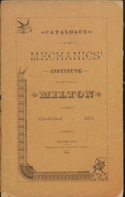 Catalogue of the Mechanics' Institute of the Town of Milton