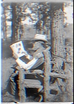 Hannah on Rustic Seat