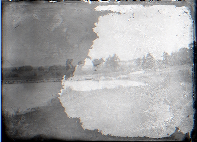 Faded Photograph of Large Body of Water, Possibly Mill Pond