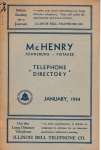 1934 January - McHenry Johnsburg Pistakee Telephone Directory