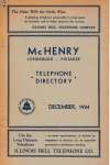 1934 December - McHenry, Johnsburg, Pistakee Telephone Directory