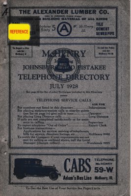 1928 July - McHenry Telephone Directory