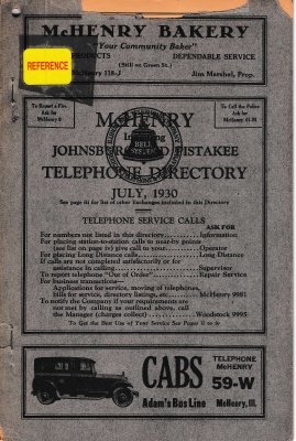 1930 August - McHenry Telephone Directory