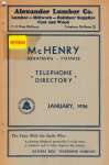 1936 January - McHenry Telephone Directory