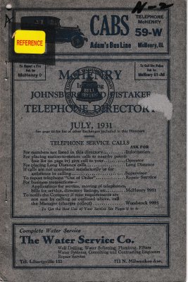 1931 July - McHenry Telephone Directory