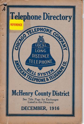 1916 December - McHenry Telephone Directory