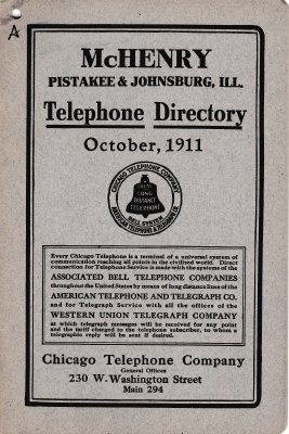 1911 October - McHenry Telephone Directory