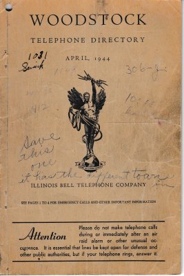 1944 Apr - Woodstock Telephone Directory