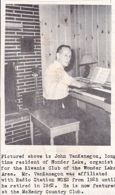 John VanKanegon organist for the Wonder Lake Kiwanis club.