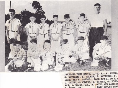 Lakeland Park Braves Little League Baseball Team