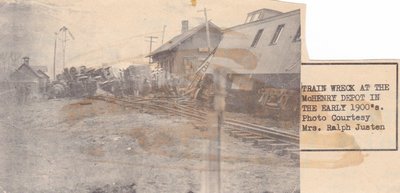 Train Wreck At The McHenry Train Station In 1908.