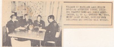 Village of McCullom Lake Police Officers Attending School