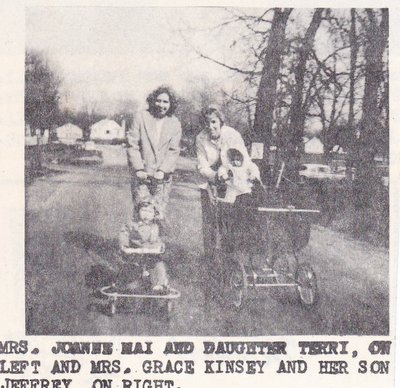 Mrs Joanne May and Daughter Terri on lelft and Mrs. Grace Kinsey and her son Jefferey on Right.