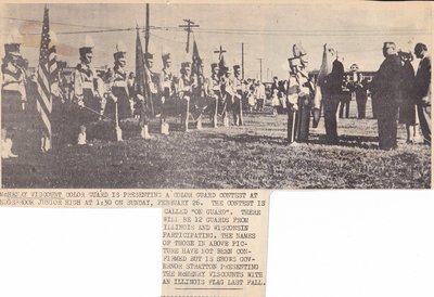 Color Guard Receiving State Flag From Governor Stratton