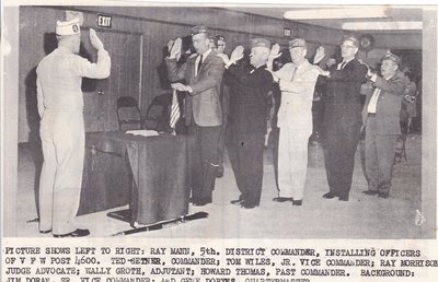 Installing Officers of VFW Post 4600