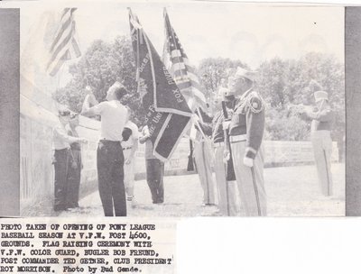 Flag Raising Ceremony At The Opening of Pony League