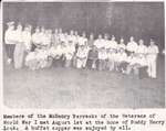 WWI Veterans at McHenry Barracks Enjoying a Buffet Supper