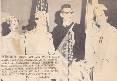 VFW Flag Presentation to McHenry Community Methodist