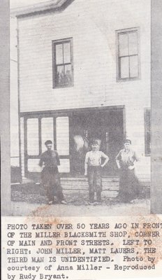 Miller Blacksmith Shop From About 1910