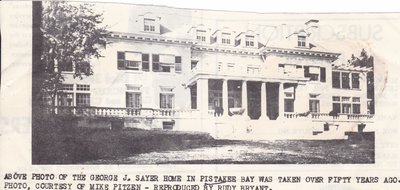 George J. Sayer Home Around 1910