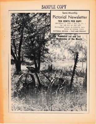 The Pictorial Newsletter: September 7, 1960