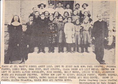 Class At St. Mary's School Around 1910