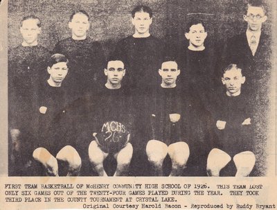 First Basketball Team of McHenry Community High School of 1926