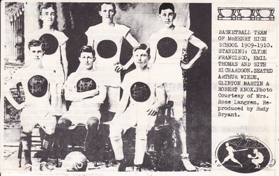 McHenry Basketball Team Of 1909-1910