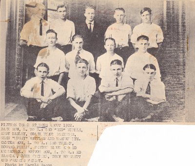 McHenry High School Boys Basketball Team of 1922