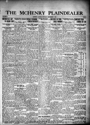 McHenry Plaindealer (McHenry, IL), 9 Sep 1926