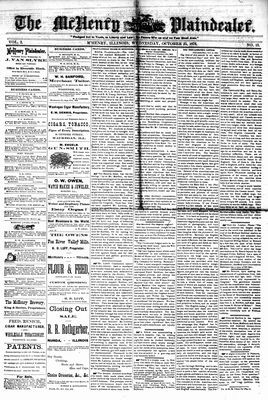 McHenry Plaindealer (McHenry, IL), 25 Oct 1876