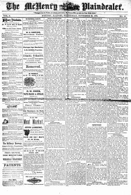 McHenry Plaindealer (McHenry, IL), 29 Nov 1876