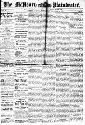 McHenry Plaindealer (McHenry, IL), 20 Dec 1876