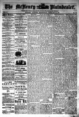 McHenry Plaindealer (McHenry, IL), 20 Feb 1878