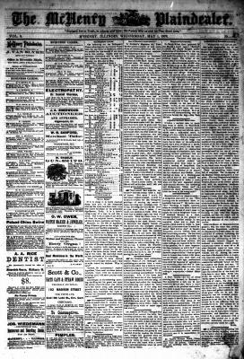 McHenry Plaindealer (McHenry, IL), 1 May 1878