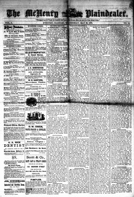 McHenry Plaindealer (McHenry, IL), 29 May 1878