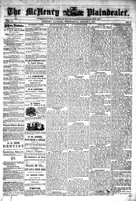 McHenry Plaindealer (McHenry, IL), 7 Aug 1878